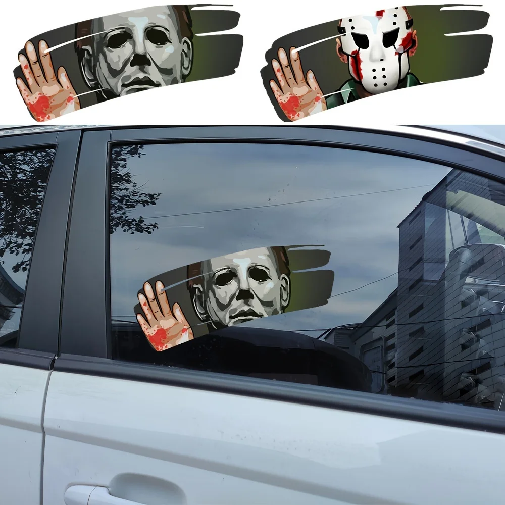 

Хэллоуин Ужас 3D Эффект Подглядывающие Автомобильные Наклейки Водонепроницаемые для Авто Окна Кузов Украшения Транспортного средства Фестиваль Хэллоуин Украшения