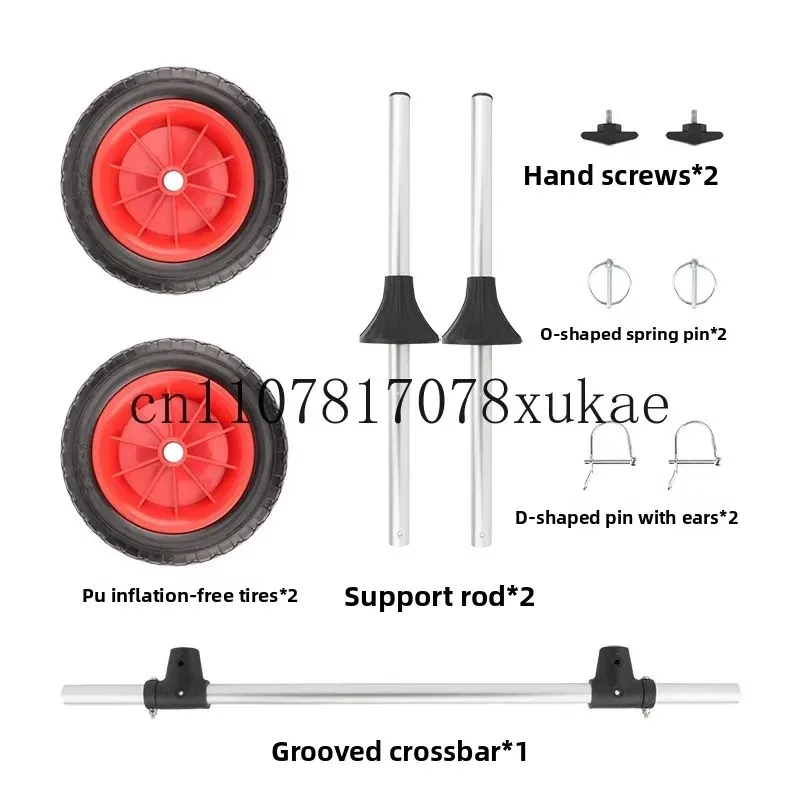 Adjustable Width Top Foam Protection Heavy Duty Kayak Cart Detachable Canoe Trolley Cart With Solid Tires