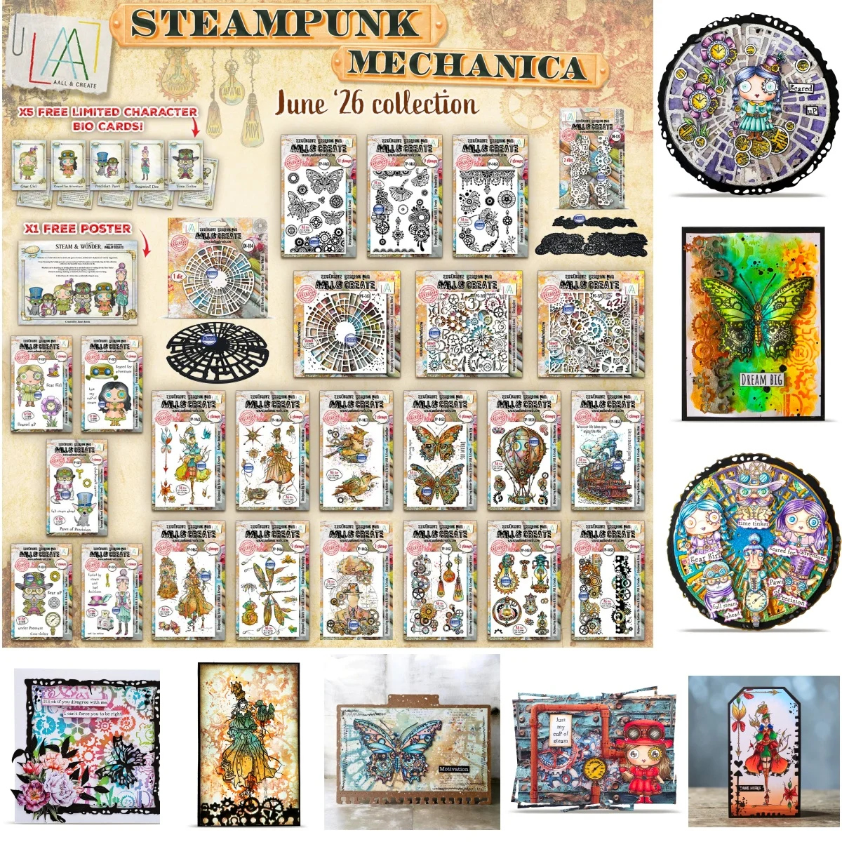 July 2026 Discover the new Dee Unfiltered collection Metal Cutting Dies Clear Stamps Stencil for DIY Decorating Scrapbook Card C