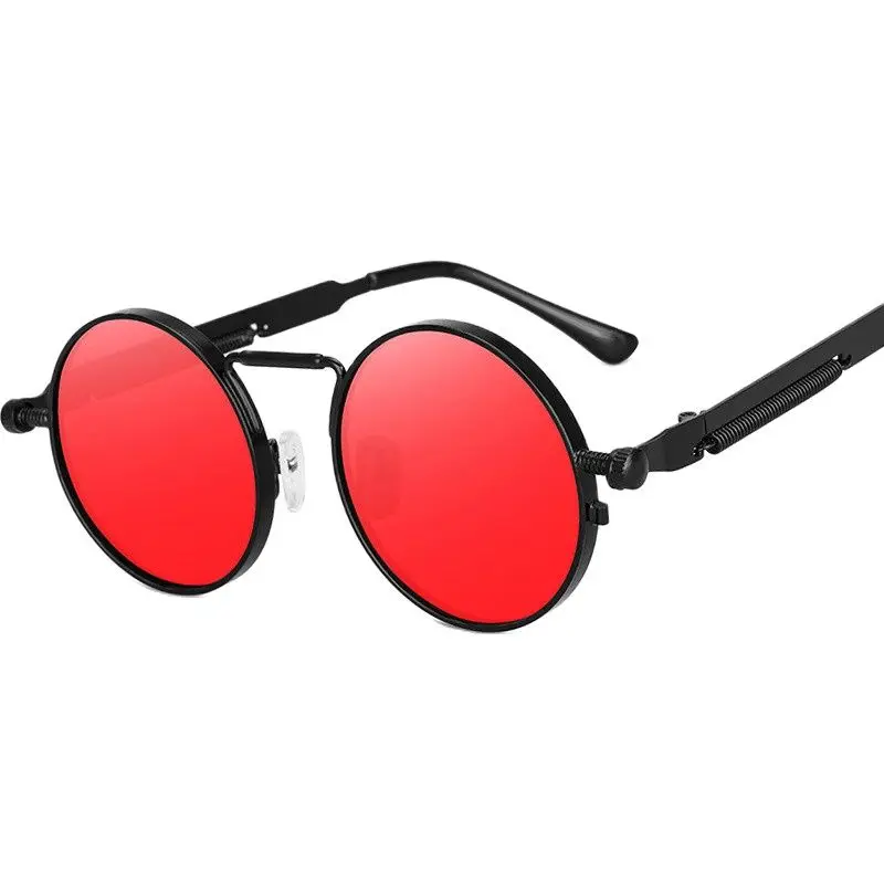 Vintage Punk Style Sunglasses Men Retro Round Metal Frame  Women Sun Glasses Fashion Eyewear Gafas sol mujer UV400