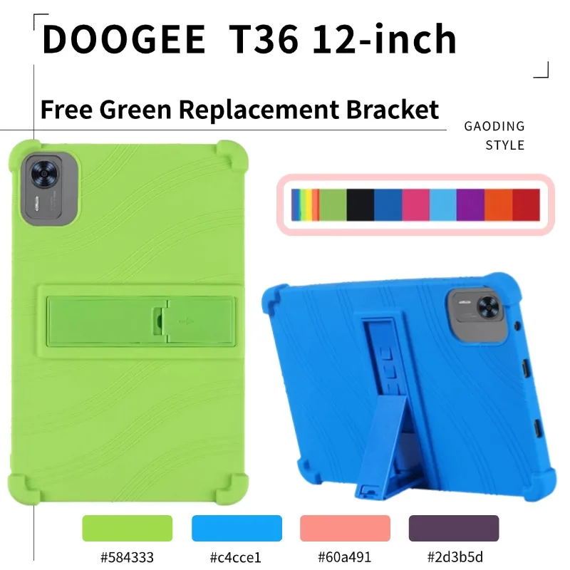 

Kids Case For Doogee T40 Pro 12 inch T20 Ultra 12" 2022 T36 Tablet Shockproof Cover Silicon Stand Protective Shell
