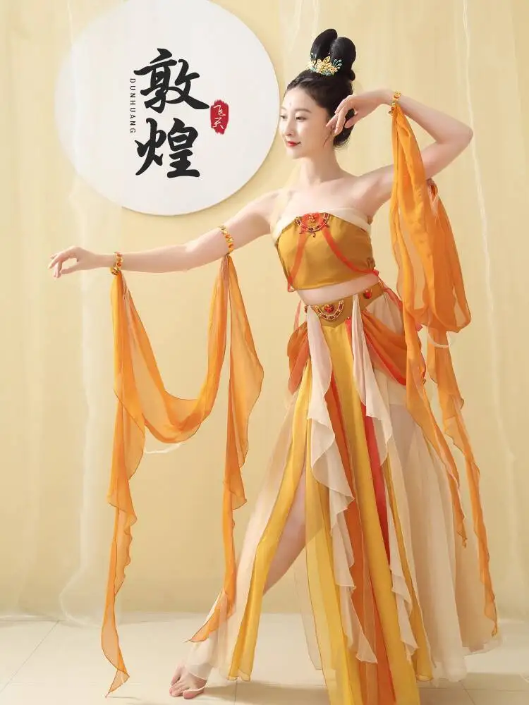 New Flying Apsaras Dunhuang Hanfu Women Sexy Exotic Charm Han Elements Princess Tianzhu Desert Western Regions Dance Costume