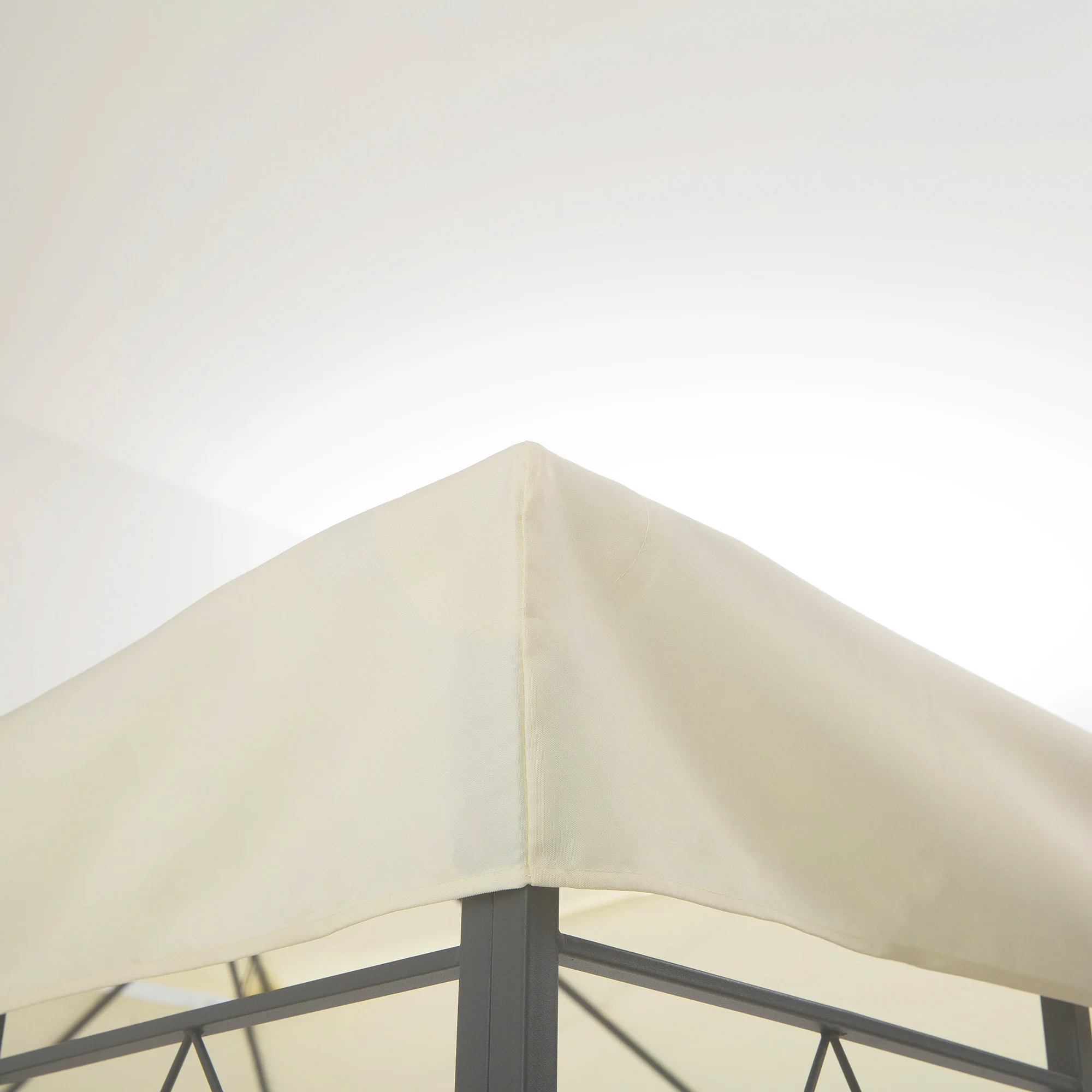 Substituição da tampa superior do dossel do gazebo de 2 camadas de 13' x 10' para pátio, branco creme