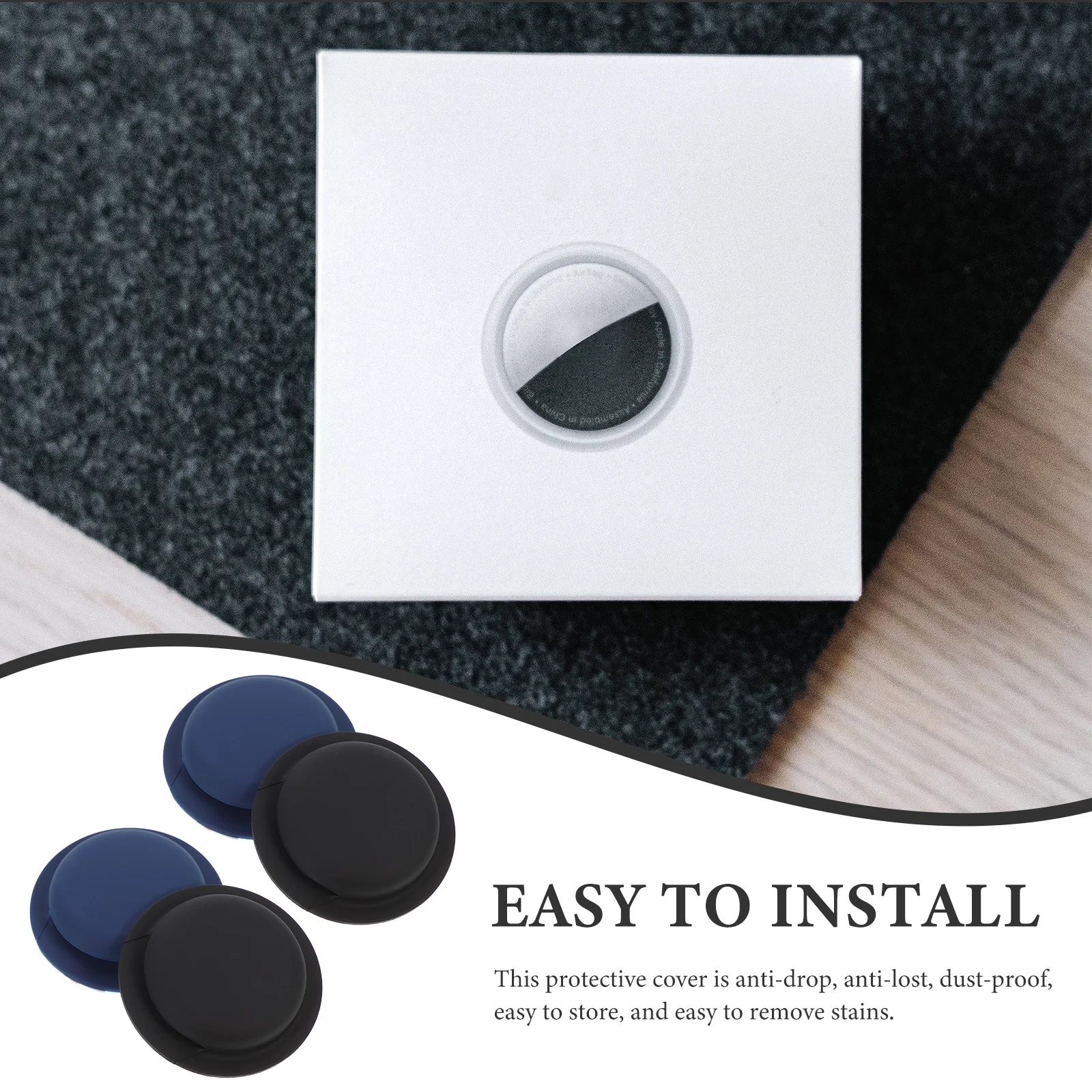 

4pcs Protective Case Silicone Cover Scratch-Resistant Tracking Device Protector Outdoor Accessory