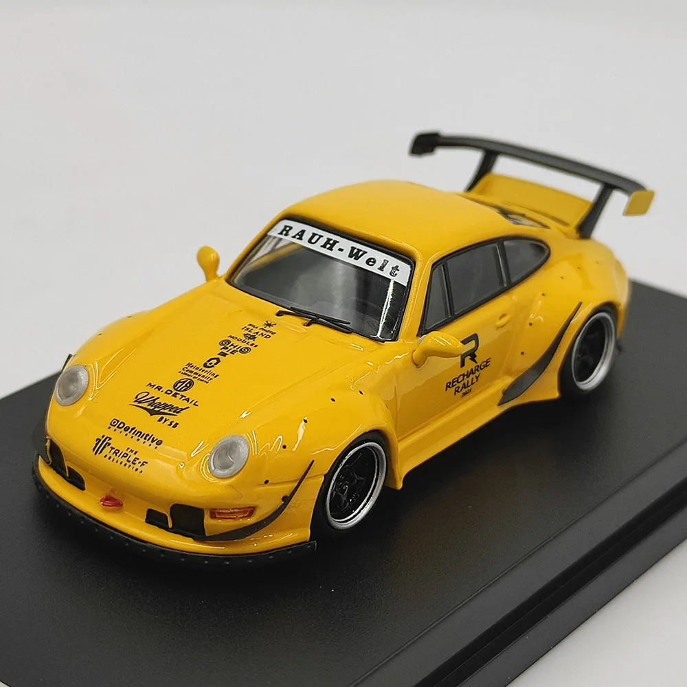 Diecast WU MODEL 1/64 Skala PORSCHE 993 RWB Legierung Auto Modell Sammeln Spielzeug Geschenk Souvenir Display Ornament