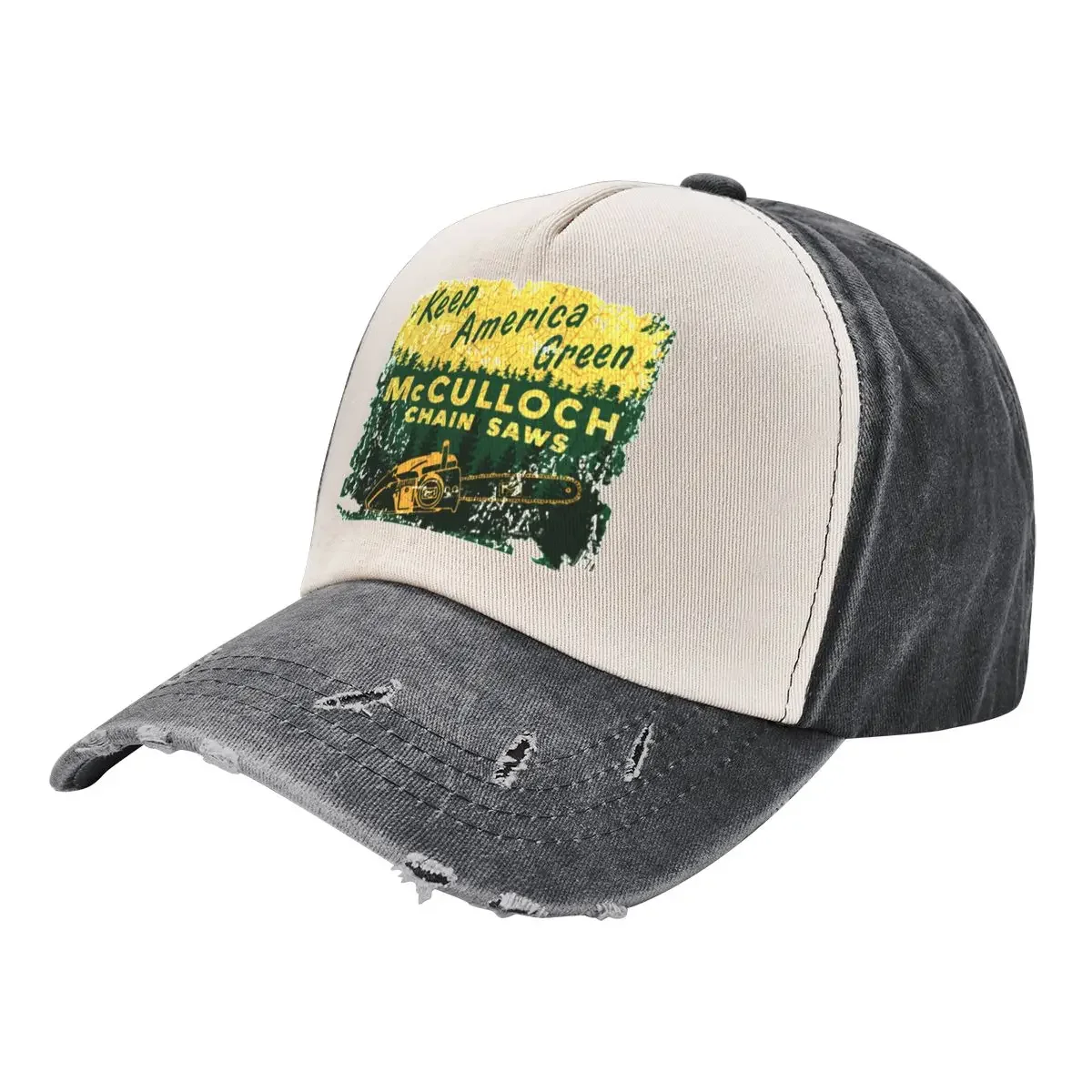 McCulloch Chinsaws 미국 야구 모자, 해변 나들이 파티 모자, 남성 태양 2025