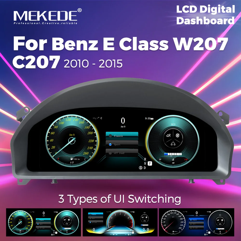 MEKEDE LINUX system Digital Cluster Speed Meters Car LCD Screen For Benz W207 C207 2010-2015 NTG4.0