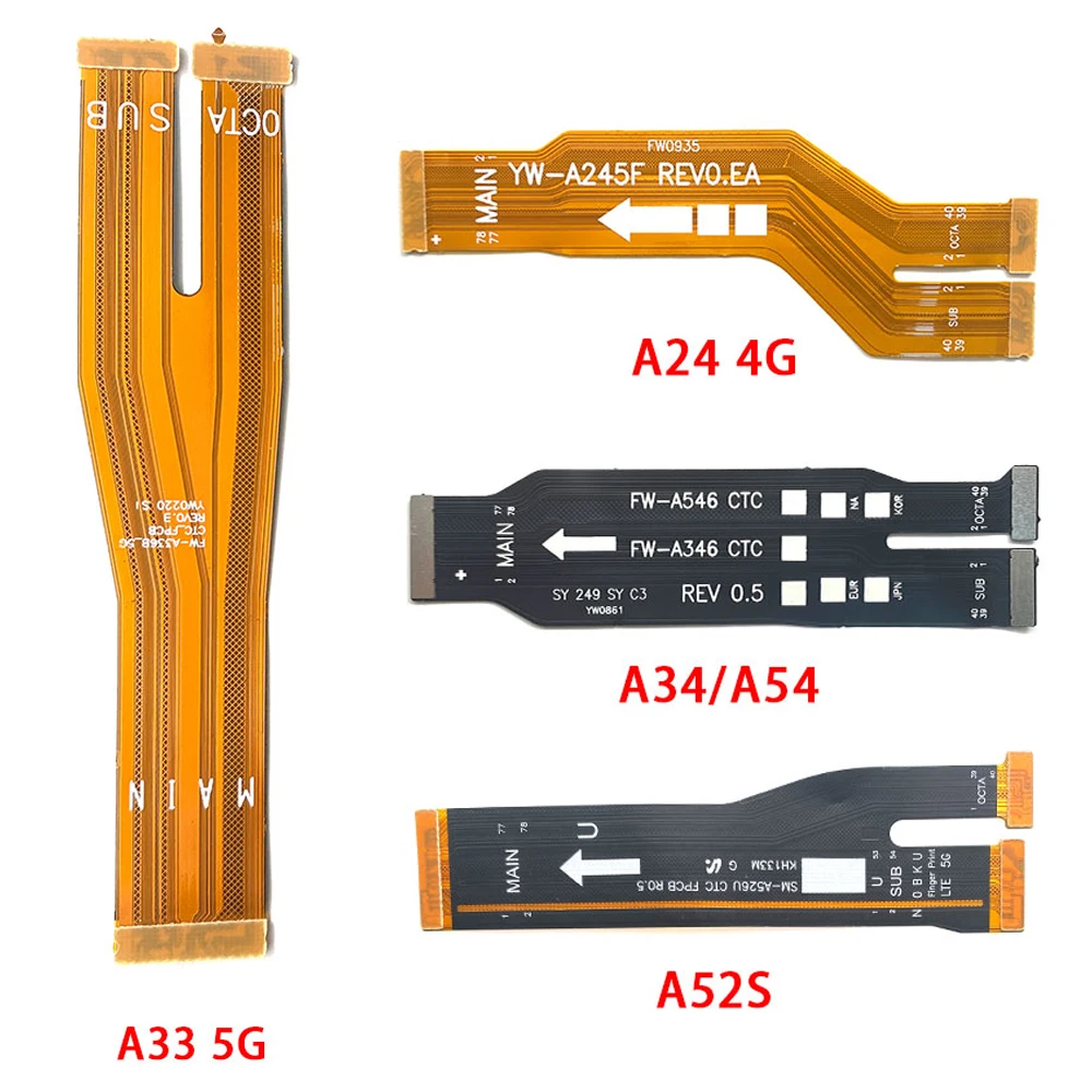 50Pcs，NEW Motherboard FPC Main Board Connector Flex Cable For Samsung A73 A21 A72 A22 A33 A42 A52 A32 A24 4G A53 5G