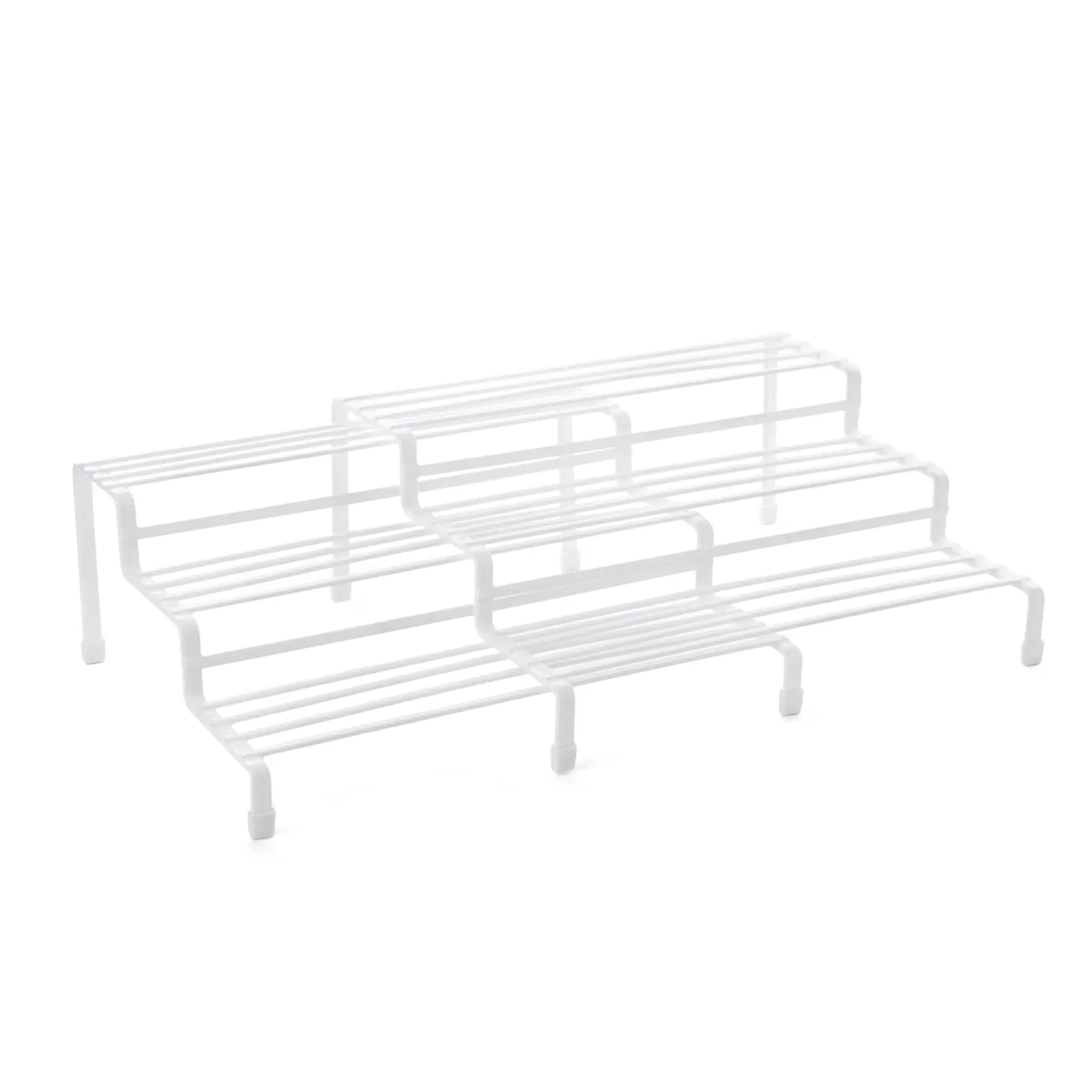 

Expandable Metal Wire Spice Rack Organizer, Tiered Kitchen Cabinet and Pantry Spice Rack Shelf for