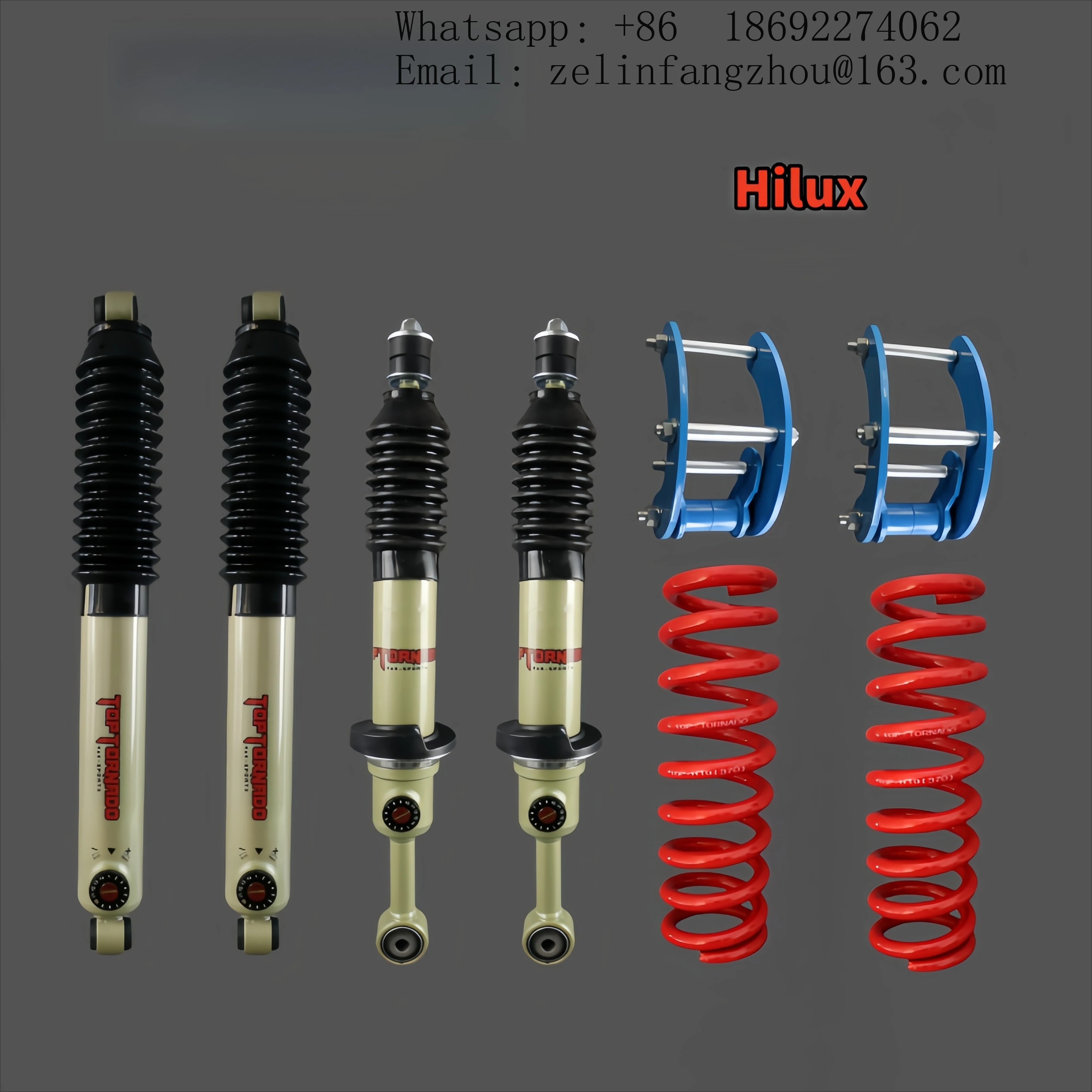 Soft and Hard Adjustable 2-inch Raised 4X4 Suspension Kit Combination for Toyota Hilux Vigo Revo Pickup Truck