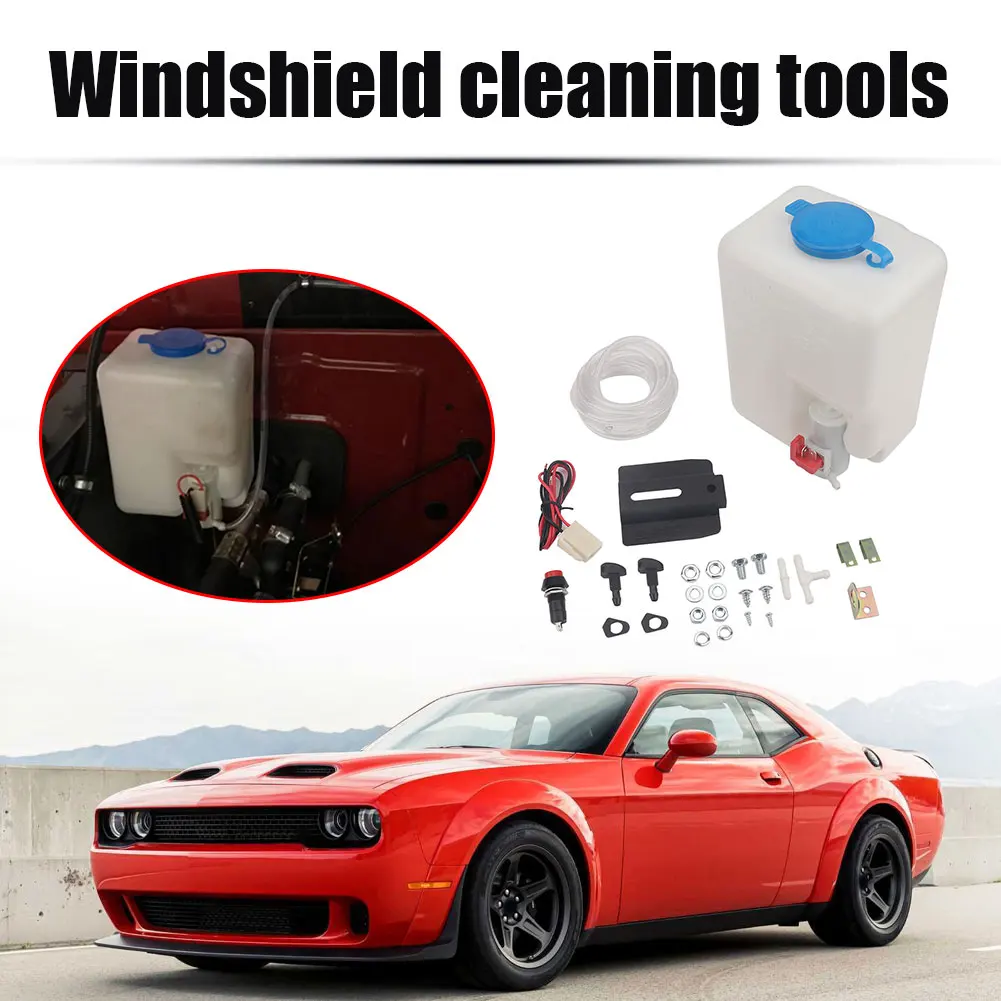 

Universal Car Windshield Washer Bottle 12V 1.5L Wiper Systems Reservoir Car Windshield Washer Reservoir Pump Car Accessories