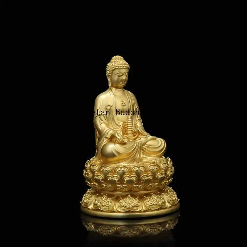 

All-copper Han version of Medicine Buddha Bodhisattva three-inch boutique gold Buddha desktop car ornament home bronze statue