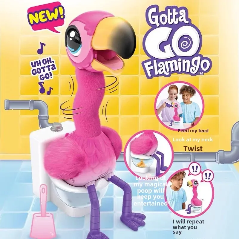 Genuine Flamingo Pooping Sounding Toys Internet Celebrity Same Electronic Pet Children's Toy Gifts