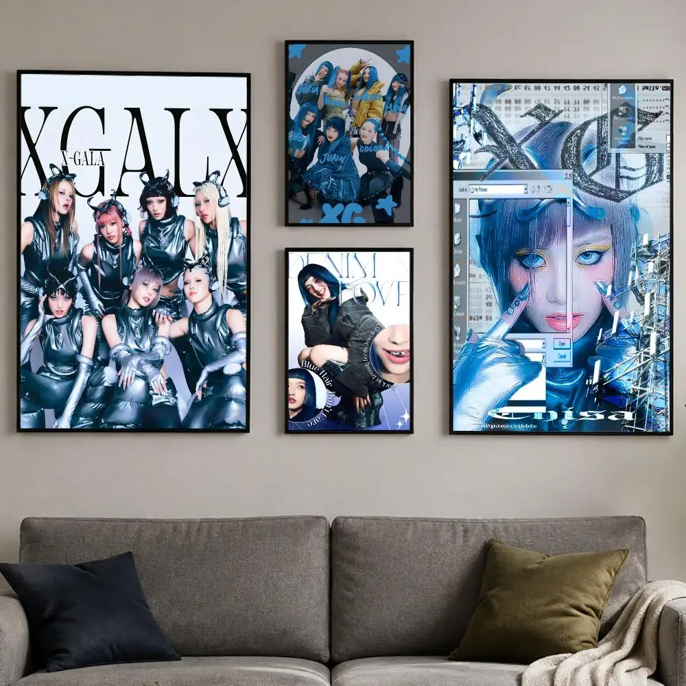 Girl Group XG Poster PP Self-Adhesive Bedroom Gaming Cafe/Bar Vintage Aesthetic Decor Ideal Gift