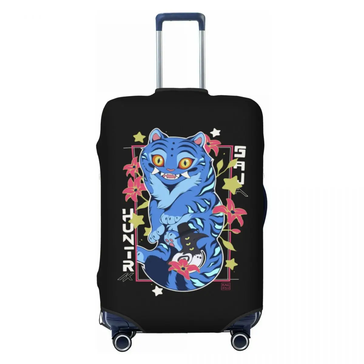 

Пользовательский KPop Demon Hunters Derpy Tiger чехол для багажа милый защитный чехол для чемодана костюм для 18-32 дюймов