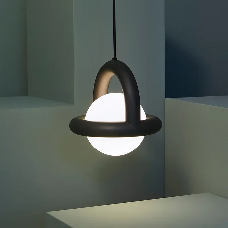 Lampu gantung Nordic, lampu gantung dekorasi rumah tangga G4 ruang makan kamar tidur, lampu gantung desain seni Sphere Nordic