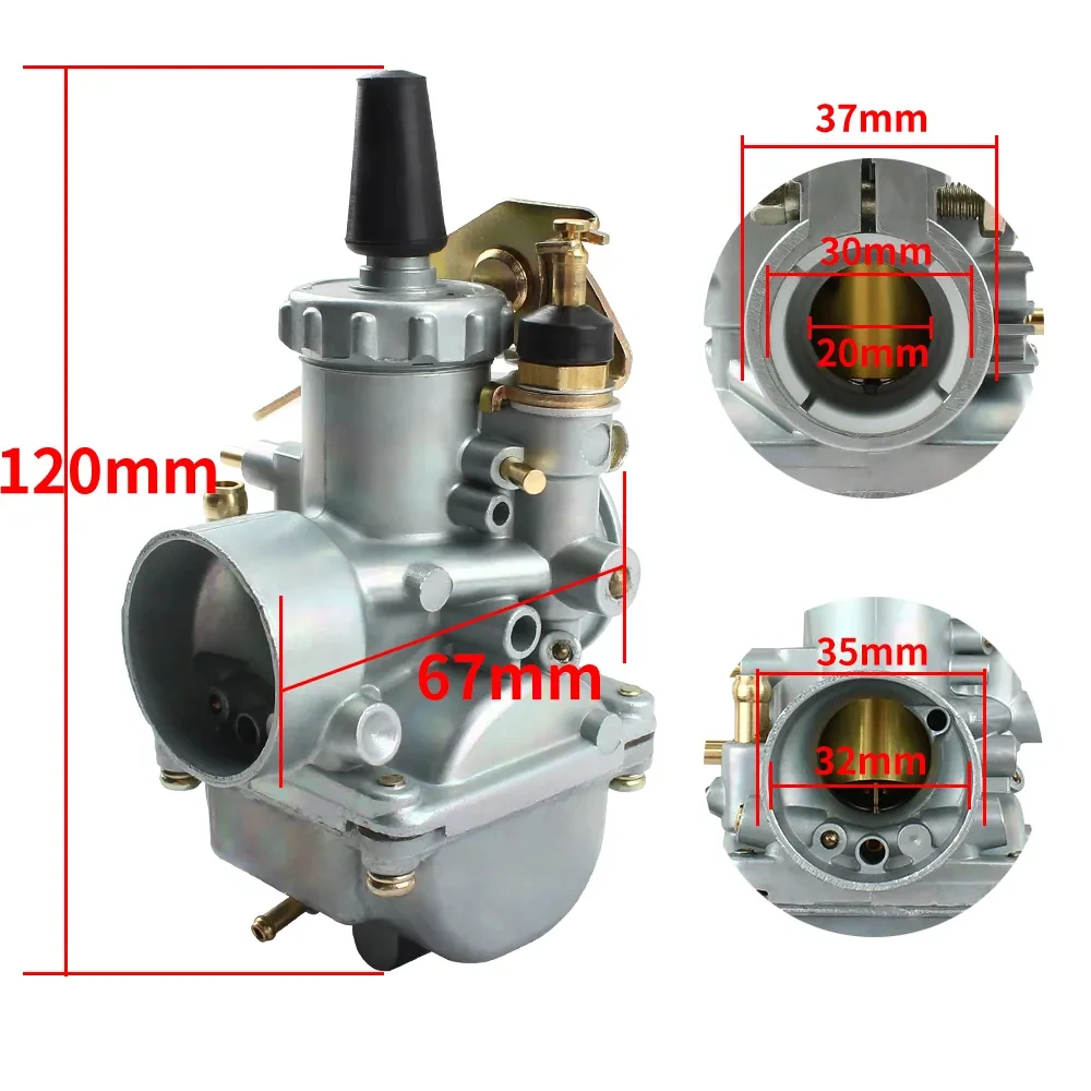 For Mikuni Carburetor Motorcycle Carb Parts Fuel System VM20 20mm ATV UTV 50cc 100cc 125cc Dirt Pit Bike Motocross Accessories