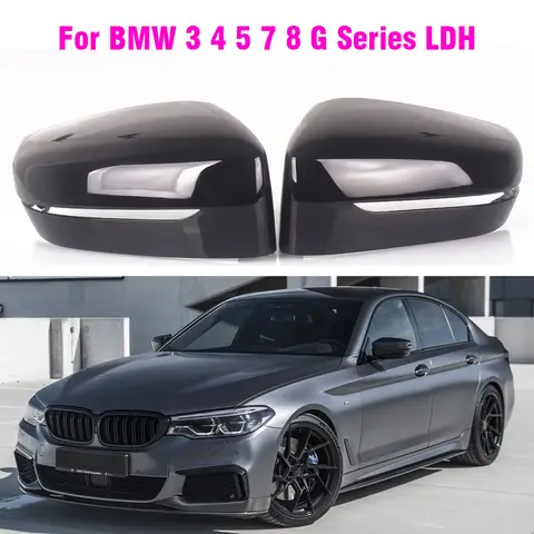 LHD 탄소 섬유 측면 백미러 커버 BMW 3 5 7 G10 G20 G21 330i 330d 340i G30 G31 530d 530i 520d 525i G32 2019 2020