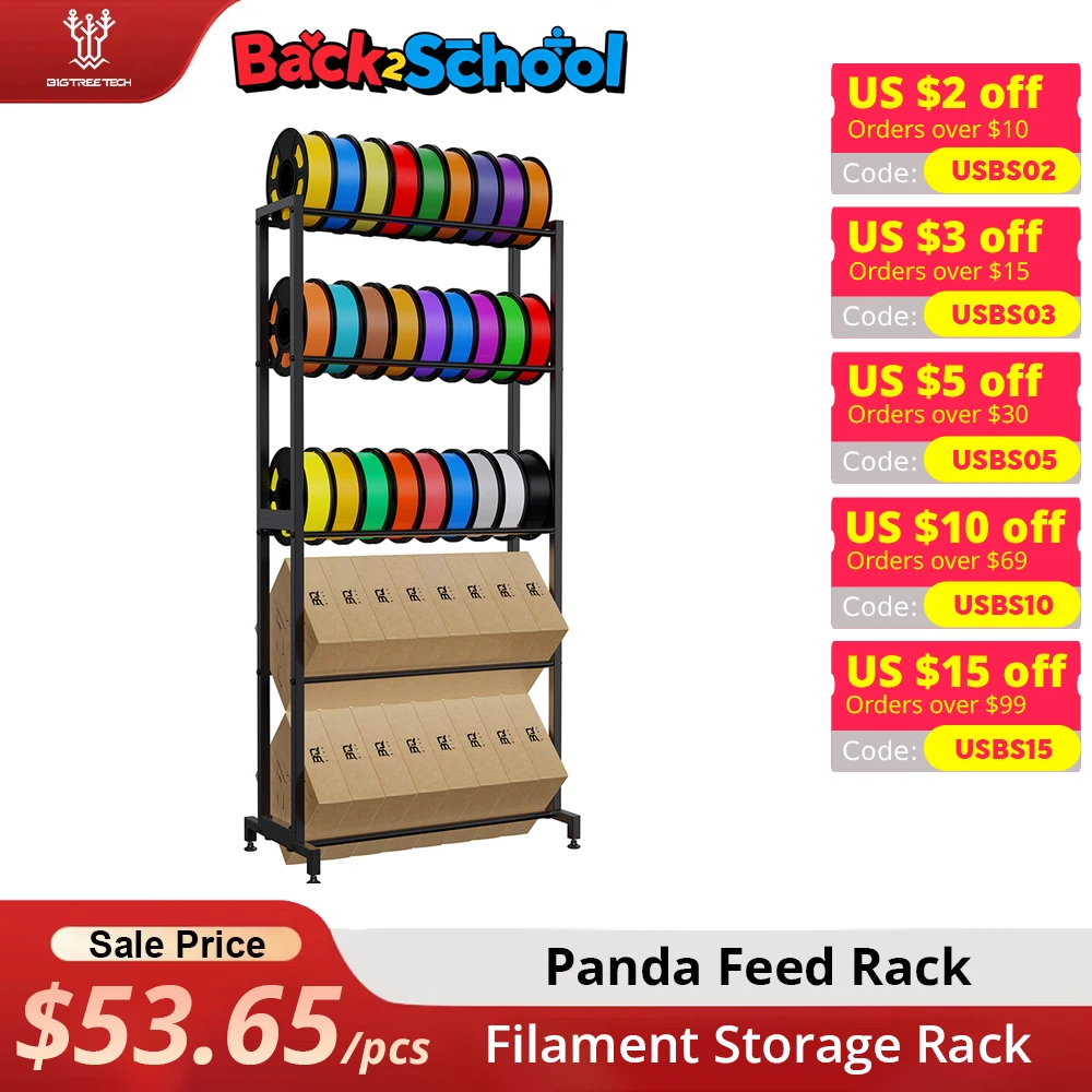 BIGTREETECH Panda Feed Rack Filament Storage Rack 5-Tier Big Capacity Stability For PLA PETG ABS TPU Nylon Filaments Storage