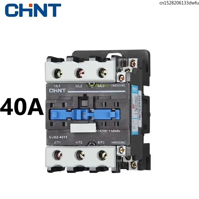 CHINT NXC-40 40A LC1D LC1 AC Contactor CJX2-4011 NO NC 3-Phase DIN Rail Mount Electric Power Contactor AC 24V 36V 110V 220V 380V