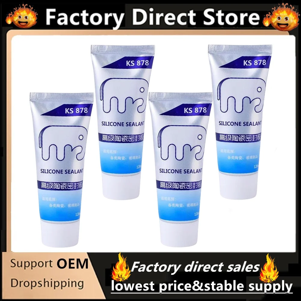 

Multipurpose Silicone Sealant Waterproof Caulk Seal Mouldproof Fast Drying Adhesive Glass Glue For Bathroom Kitchen Living Room