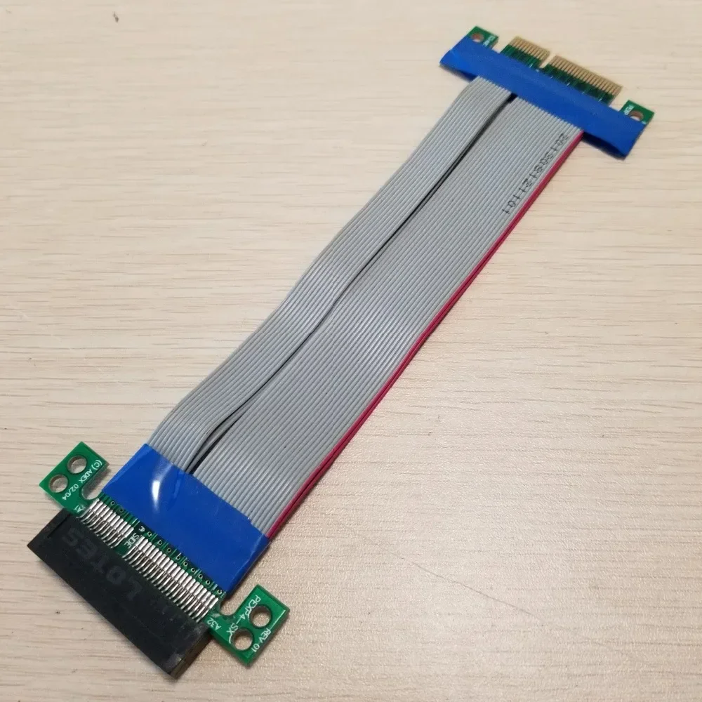 PCI-E PCI Expres X4 Flex Riser Kartu Extender Ekstensi Kabel 15Cm untuk 1U 2U