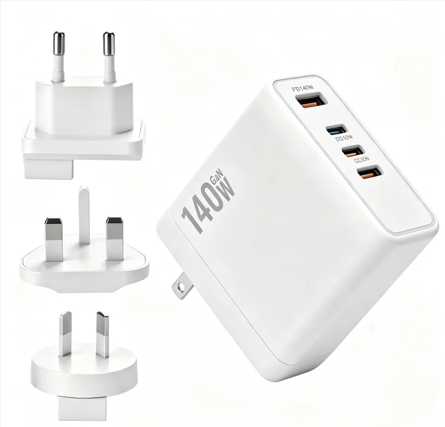 [140W Gallium Nitride Multi-Port Fast Charging Charger Pd140W Suitable for Charging Laptops, Mobile Phones, and Computers]