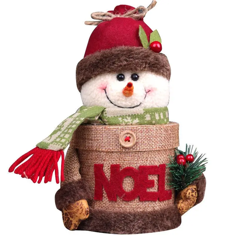 Christmas decoration gift storage children's Christmas Eve gift apple bag elderly snowman packaging box candy box