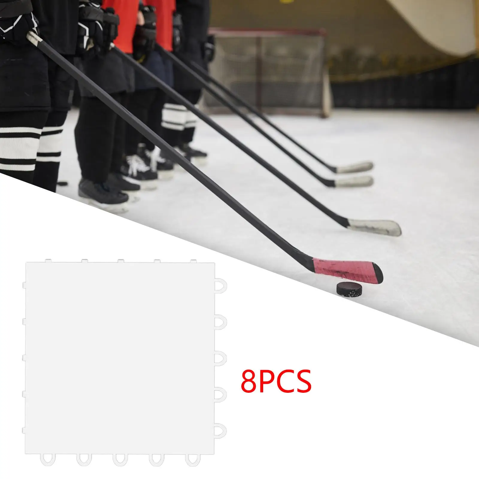 

8 Pieces Hockey Practice Pads Roller Skating Ball Dryland Ice Hockey Training Equipment Stickhandling Ice Hockey Training Board