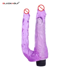 2 in 1 Double Heads Crystal Dildo G-spot Vibrator Vagina Massager Realistic Big Penis Sex Toys For Women Adults Masturbator