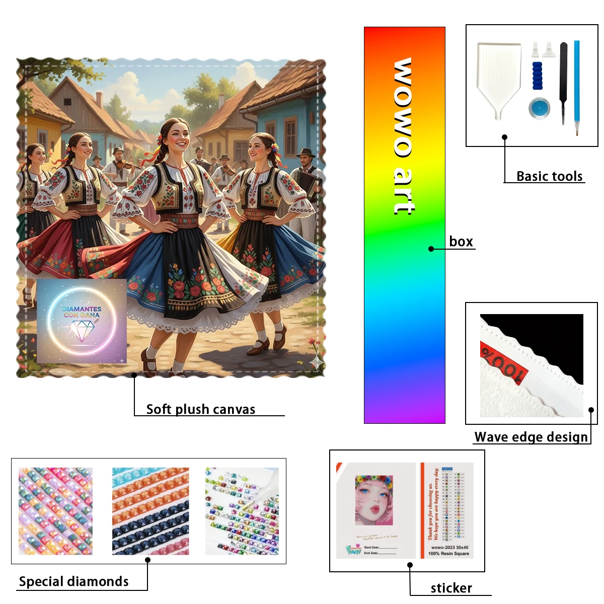 

【Diamantes con Dana】Лас chicas bailando 100% смола FD+ab+xc Набор для алмазной штамповки Perfect Masterpiece worth Buyi