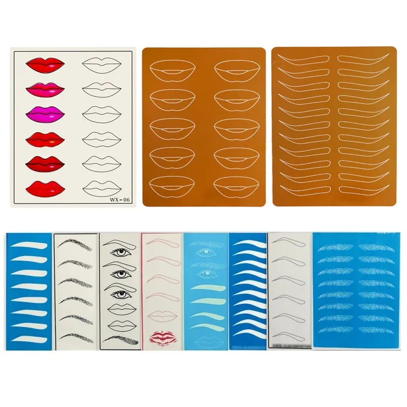 Permanent Makeup Eyebrow Lips Training Skin Tattoo Supplies 1pcs Professional Microblading Tattoo Eyebrow Practice Skin