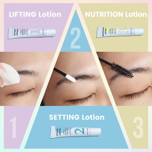 Imagen 2 del producto PERMANIA-Kit de laminación de cejas para levantamiento de bolsitas de 10-12 minutos, paquete Individual de permanente y fijación, herramientas para levantamiento de cejas