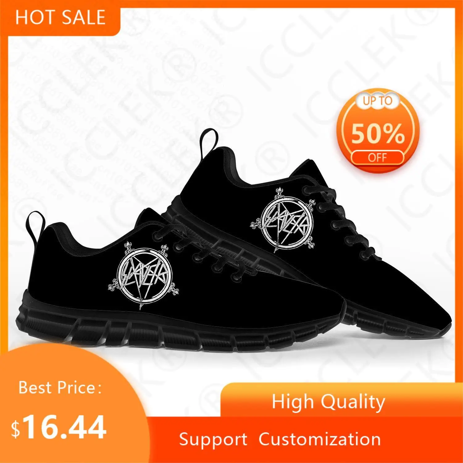 Slayer Heavy Metal Rock Band Sports Shoes Mens Womens Teenager Kids Children Sneakers Casual Custom High Quality Couple Shoes