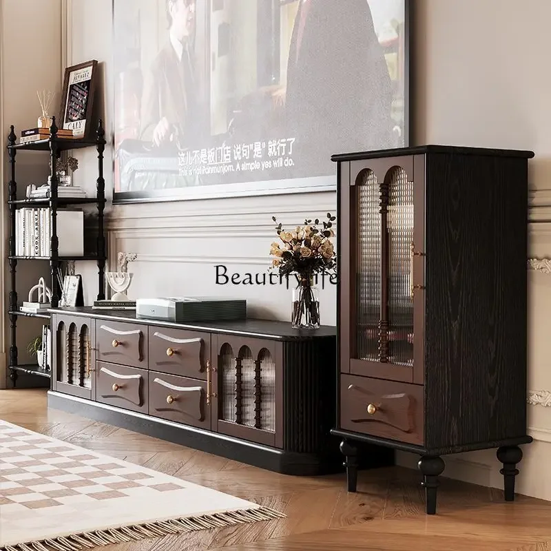 Picture 4: Factory Direct  French retro solid wood dining side cabinet simple locker American living room side cabinet