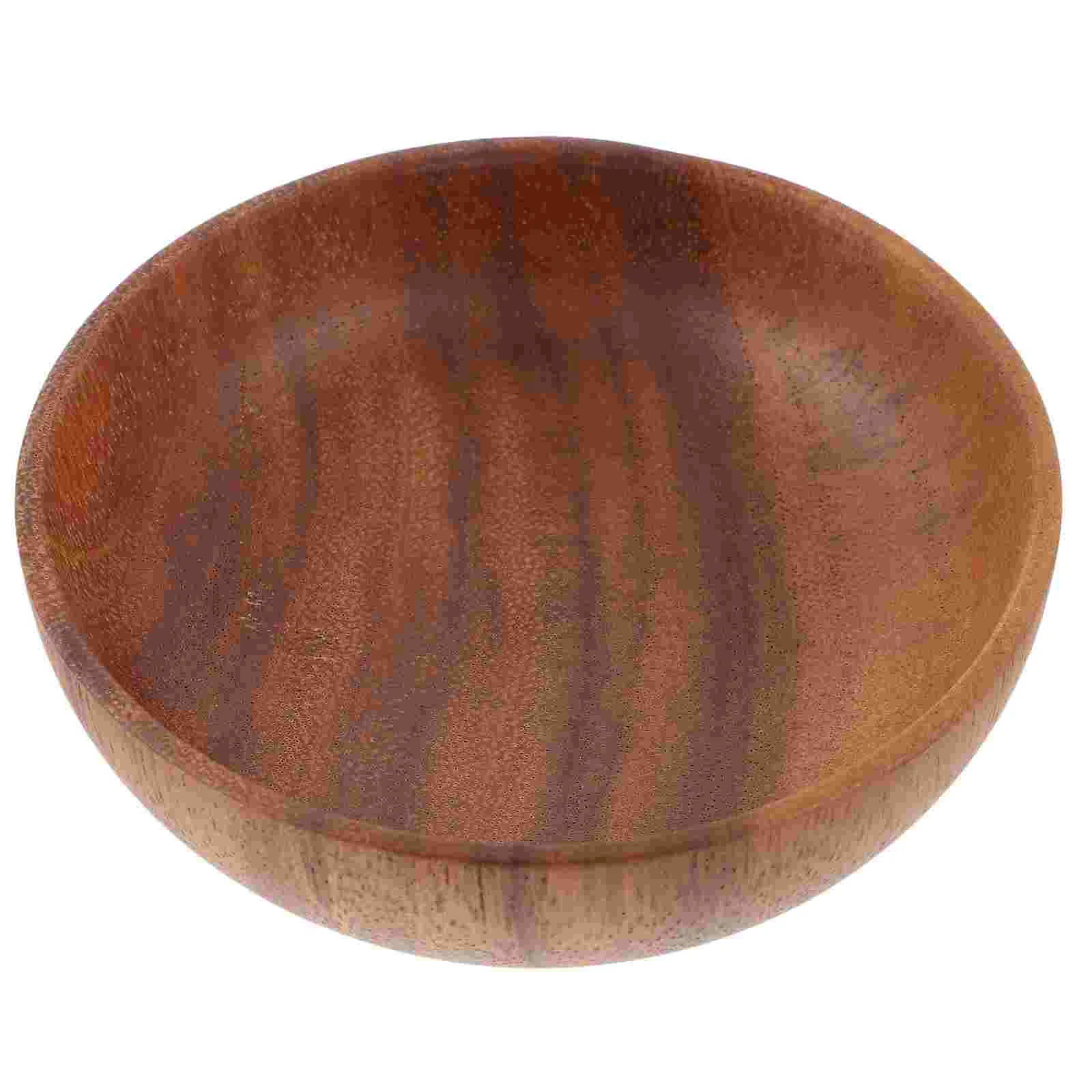 Rice Soup Bowl Acacia Wood Plate Decorative Versatile Platter Charcuterie Boards Snack Holder Hotel Dinner Plates