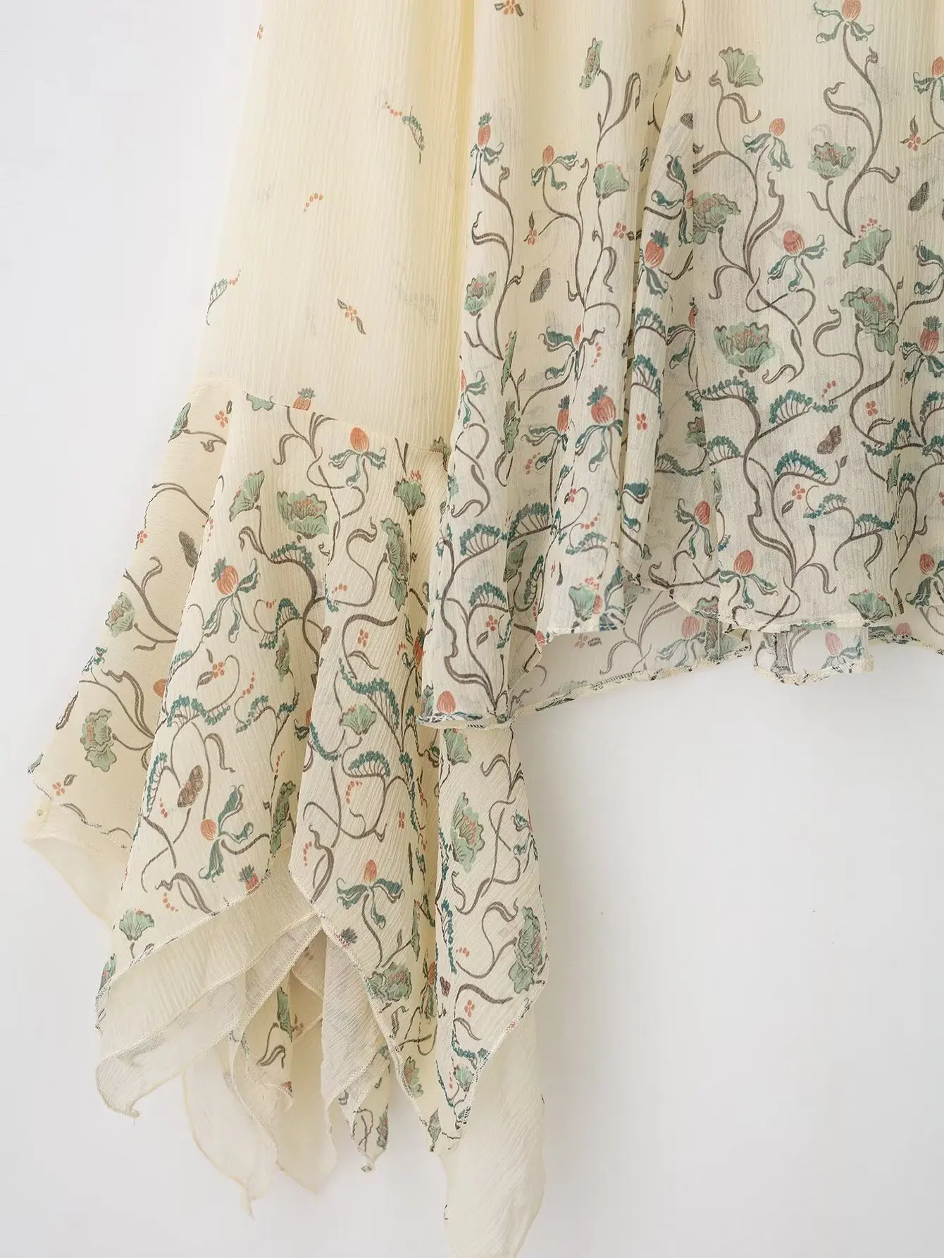 

Faionable Silk Printed irt Women's Sle Spring New Design Casual Loose Fit Long Sve V-Ne Open Cardigan Polyester Fiber