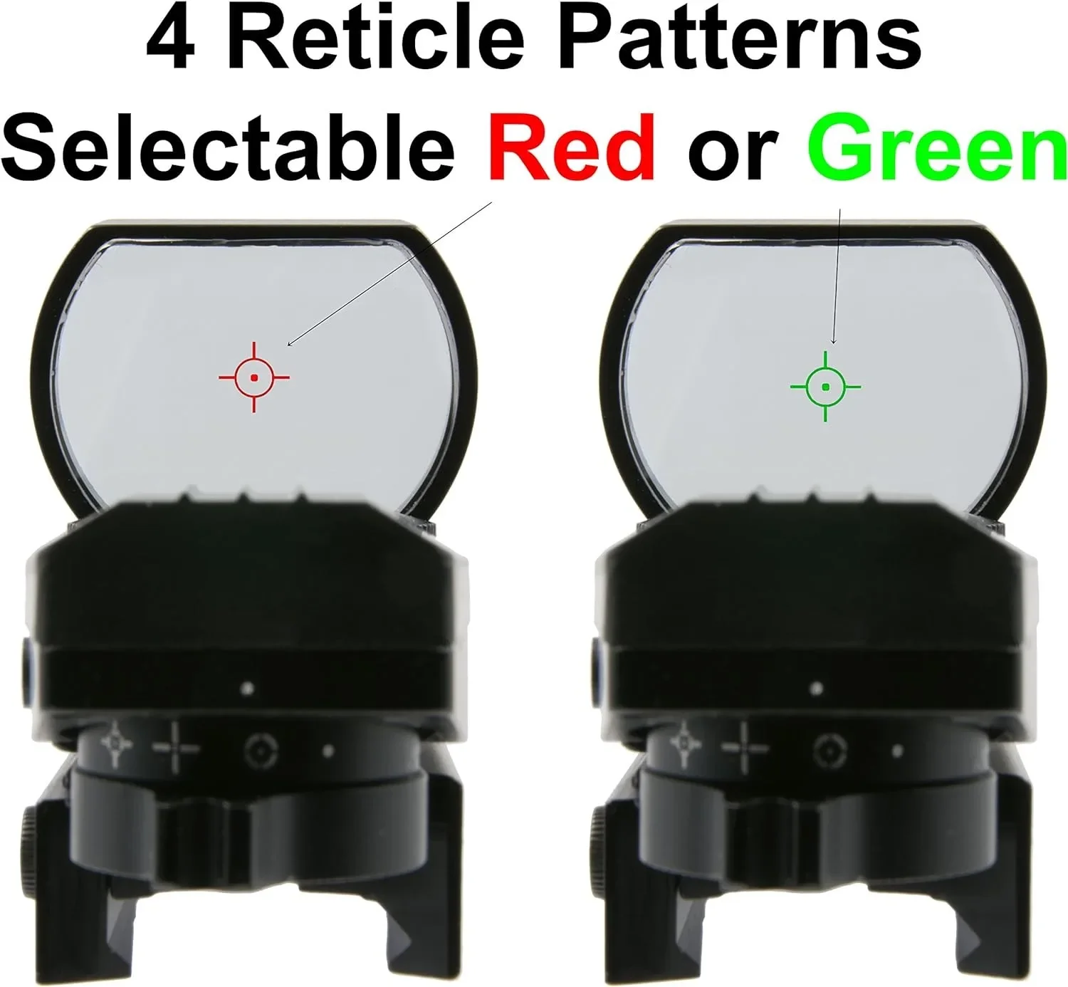 Tactical 1x40 Reflex Red Green Dot Sight Riflescope with Free 11mm & 20mm Mount Rails Red Dot Hunting Collection Reflex Scope