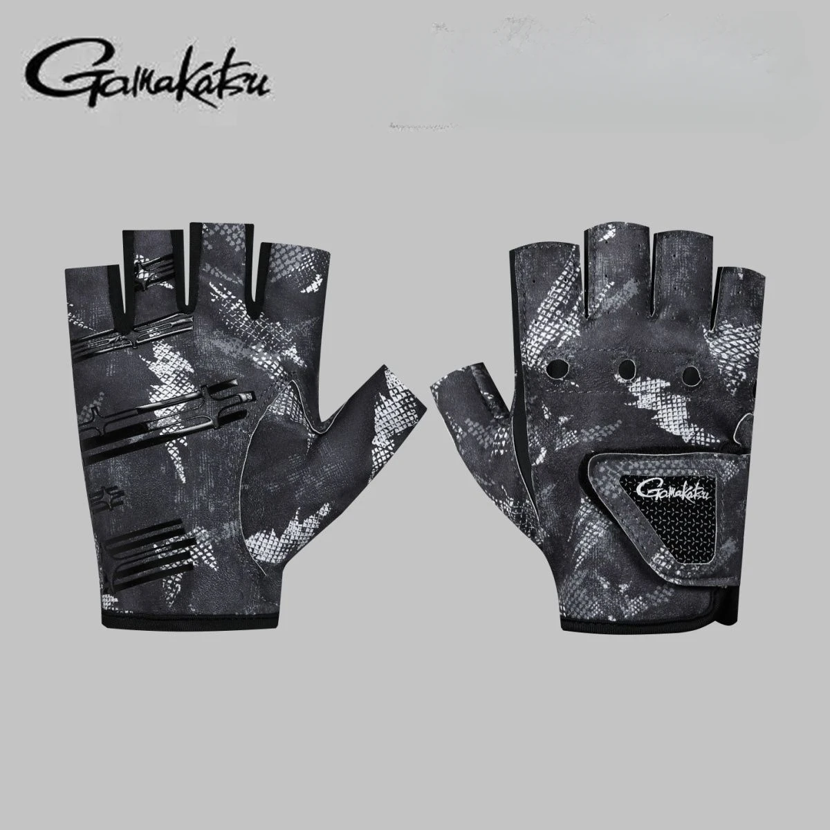 

Удлиненные запястья рыболовные перчатки Gamakatsu для мужчин и женщин, спортивные перчатки с половиной пальца на открытом воздухе, велосипедные перчатки для рыбалки, нескользящие, четырехсезонная одежда