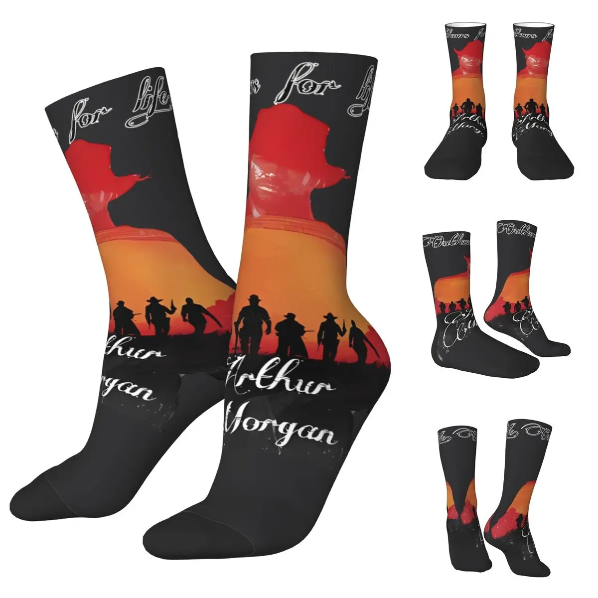 Red Dead Redemption Game Men and Women printing Socks,lovely Applicable throughout the year Dressing Gift