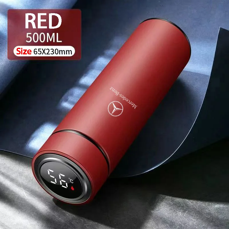 304 الفولاذ المقاوم للصدأ القهوة الترمس القدح سيارة ترموس تفريغ كوب السفر لمرسيدس بنز AMG ML W220 W205 W211 W210 CLA GLA GLE GLK #1