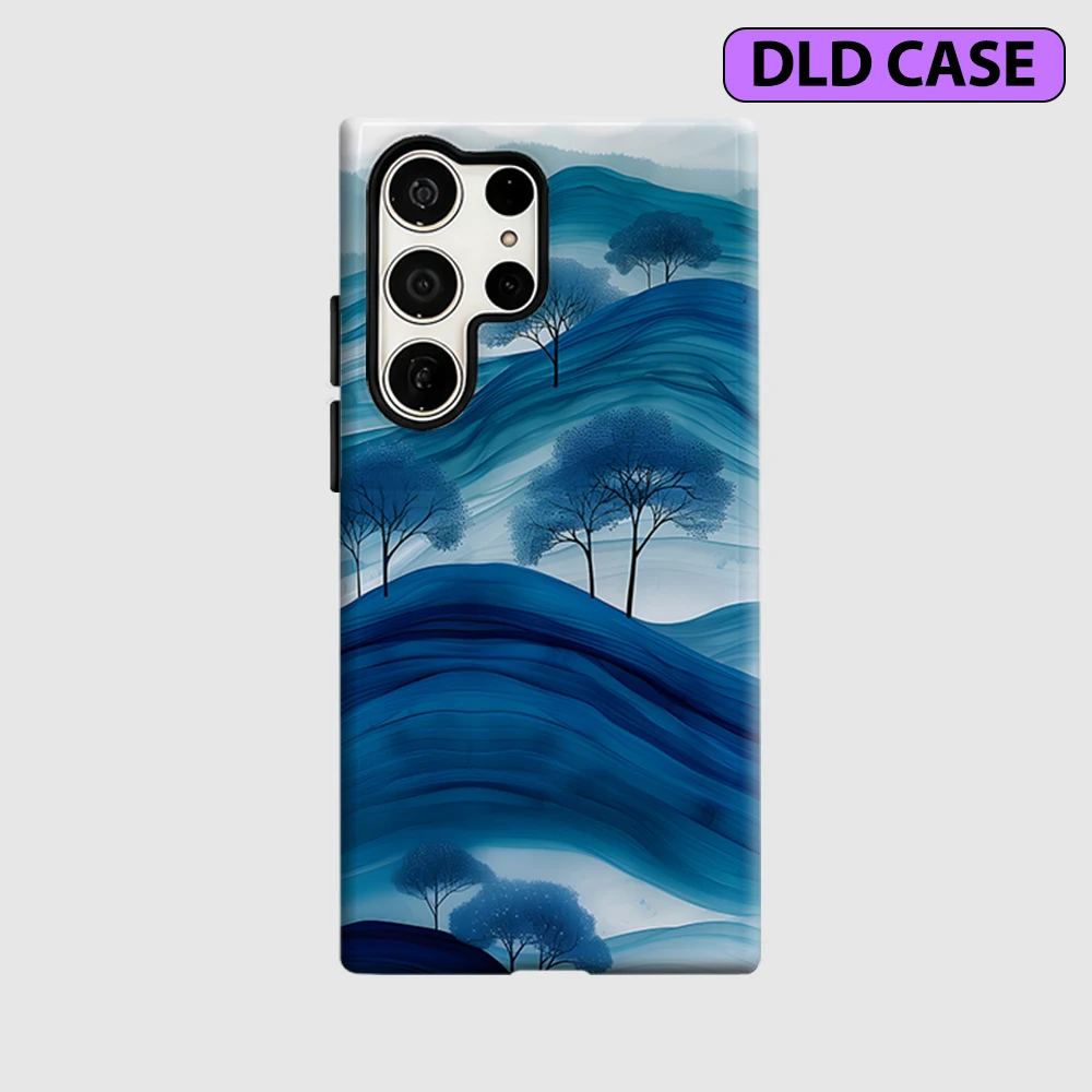 Indigo Hills Phone Case for Samsung Galaxy S26 S25 Ultra S24 S23 Ultra Plus Shockproof Double Layer Tough Back Cover