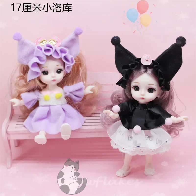 

Мини-Кукла шарнирная 16 см, мультяшное платье, куклы маленькой девочки, милая игрушка-платье с лицом аниме, полный комплект, платье для девочки, кукла для подарка на день рождения