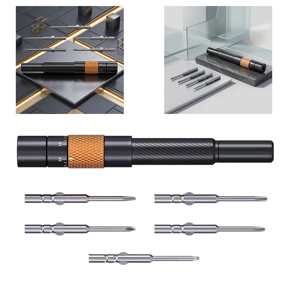 Precision Torque Screwdriver Set 0.35-0.55N.m Adjustable For Electronics Delicate Devices And Phone Fixing Tasks