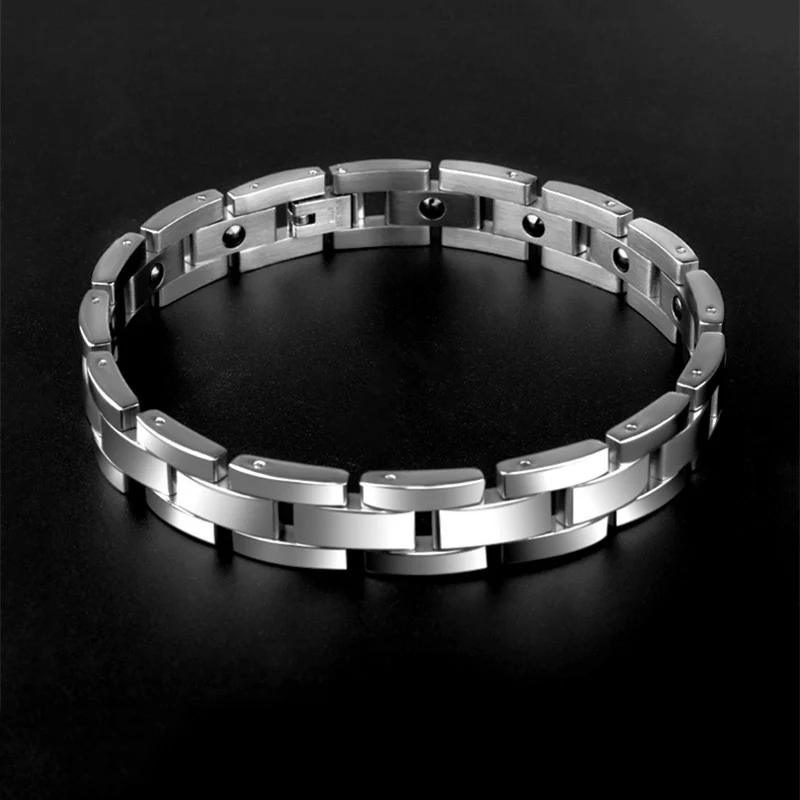 Titanium Steel Magnetic Bracelet Korean Style Radiation Protecting Bracelet For Men