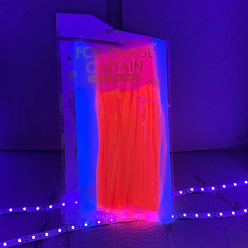 Rideau à Franges en Feuille d\'Aluminium Colorée, Décoration de ixau Néon, Toile de Fond, Cabine Photo, Rideau de Guirxiété, Thème Lumineux,