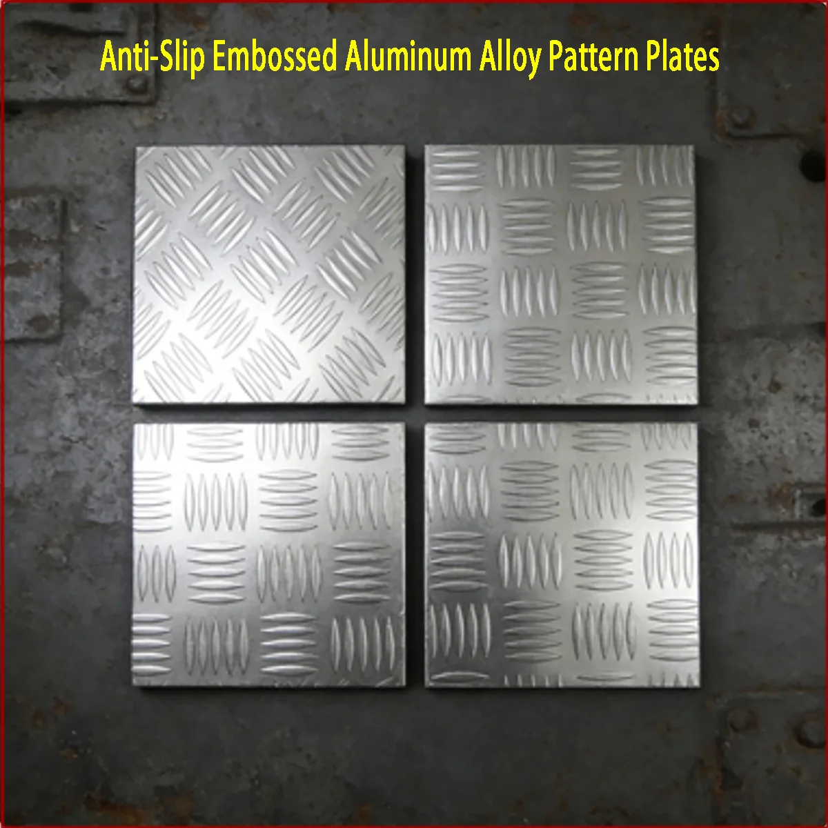 

1pc Anti-Slip Embossed Aluminum Alloy Pattern Plates - Thickness 1.5-6mm, Size 100x100mm