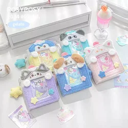 MINKYS Kawaii 3 Ring Animal Kpop Photocards Binder Book Idol Photo Cards Album Collection Book Girls Stationery