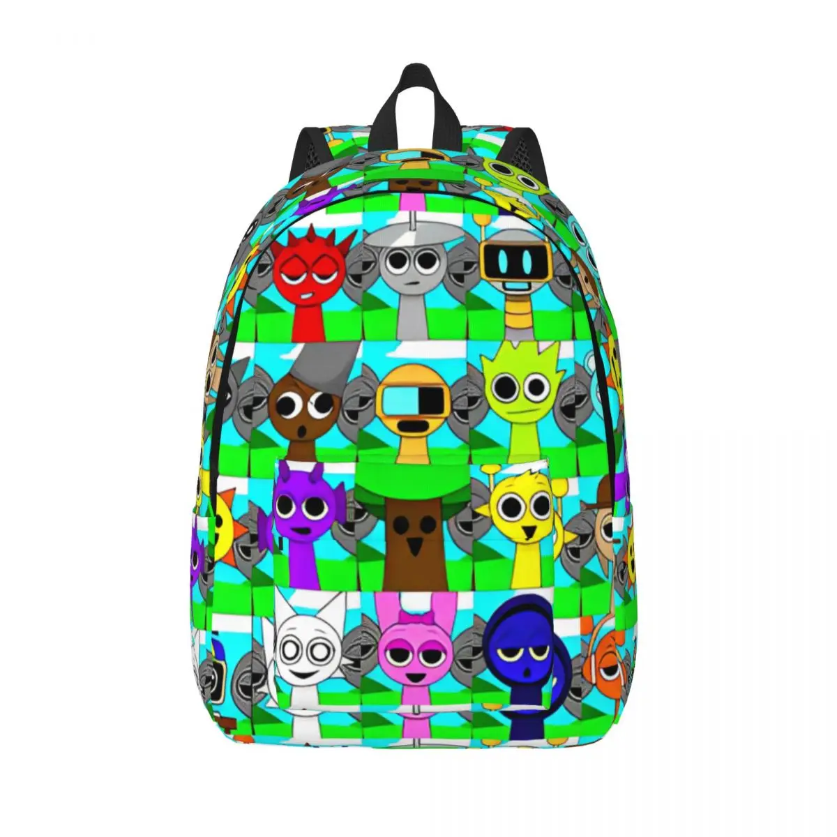 Sprunki Incredibox Wenda Oren Funbot Backpack Men Women Teenage Student Business Daypack Beats Game Laptop Shoulder Bag Durable