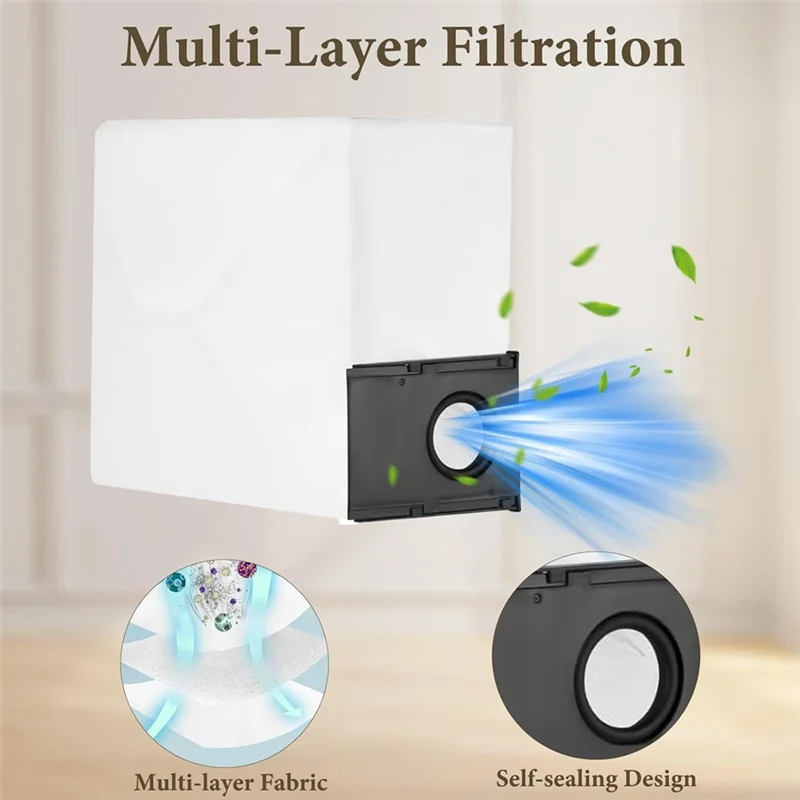 유레카 J15 Pro 울트라, 미디어 V15pro 로봇 청소기용 ABRB-8PCS 먼지 봉투 세트, 먼지 봉투 액세서리 교체 부품